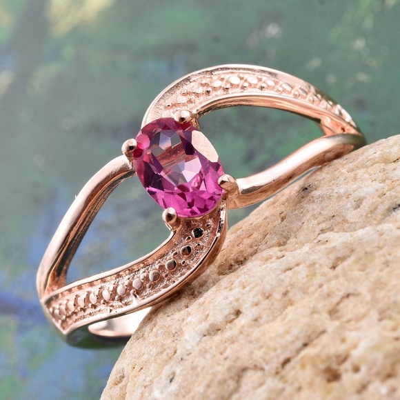 Jewelry - Pure Pink Mystic Topaz ION Plated 18K RG Ring